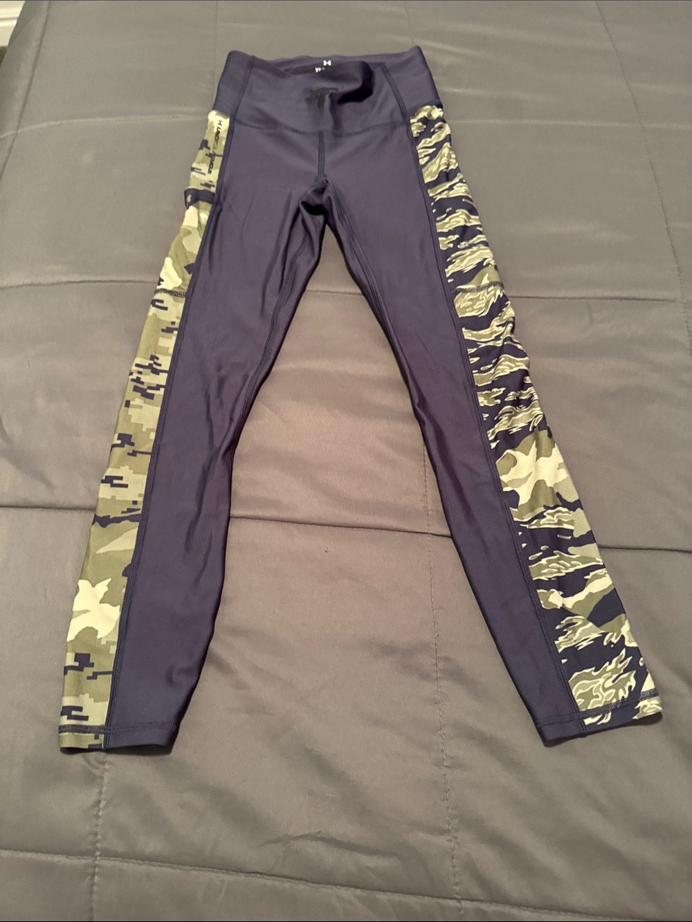 Under Armour Blue and Olive Cano Compression Leggings